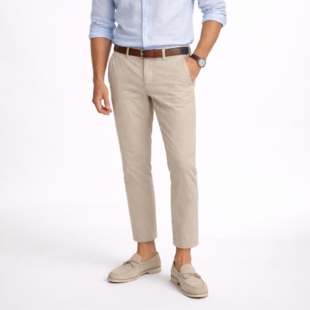 Jacob‎ Cohen Academy Lion Comfort Chinos Mens 32 Tan Textured Trouser